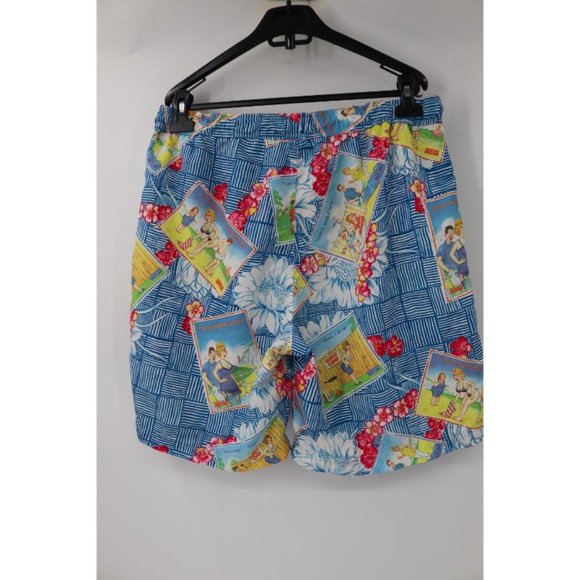 Ted Baker Swim Trunks Mens 5 Hawaiian Camp Board Shorts Drawstring fun postcard - Picture 6 of 16